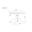 Стол обеденный SIGNAL ASTER дуб/черный 120